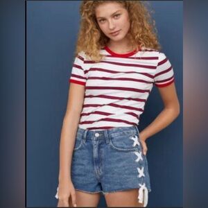 🌸3/$15 H&M Divided Festival Lace up Shorts 6